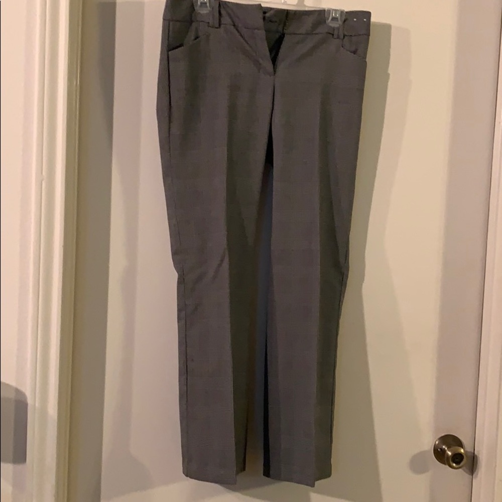 Gingham check dress pants